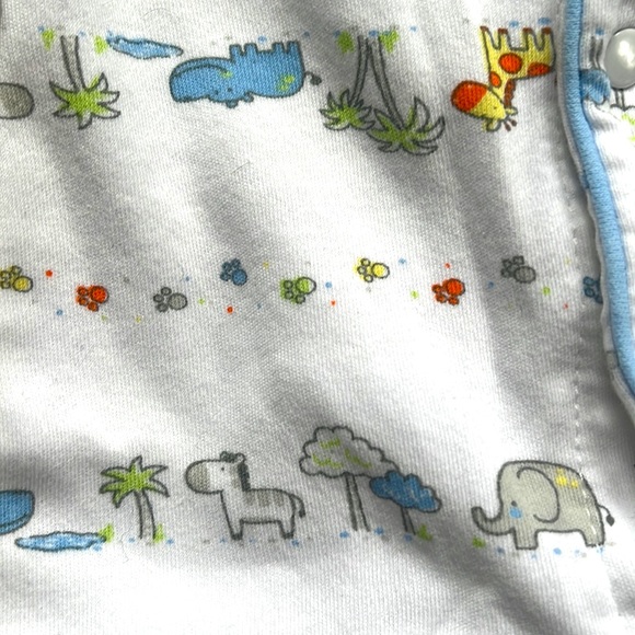 Preemie Little Me Pajamas with Giraffes, Hippos, Elephants and Zebras - Picture 2 of 3